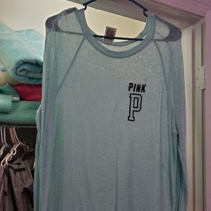 Pink by VS sheer oversized long sweater